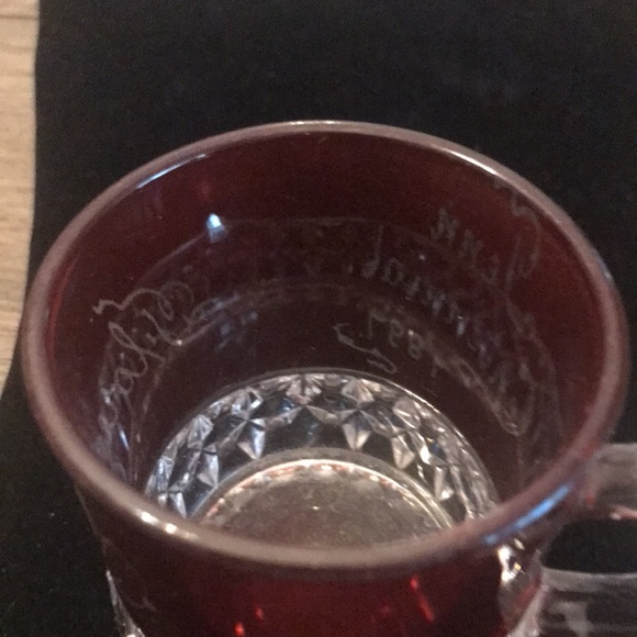 Antique ruby red flash glass Tennessee centennial fair souvenir 1897 etched - Picture 4 of 11